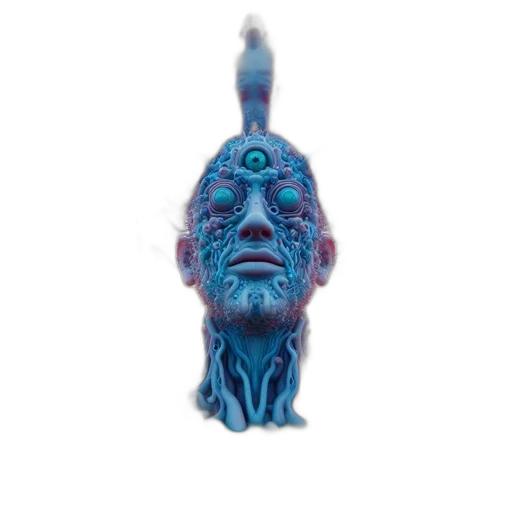 mask, face, staff, creature, 3d render, concept art, photorealistic, fantasy art transparent PNG cut-out