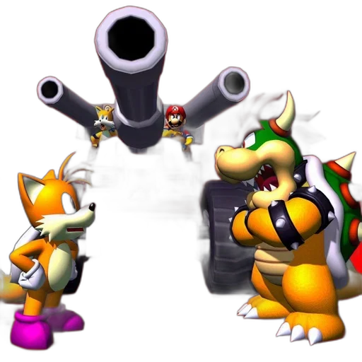 weapon, robot, staff, animal, concept art, 3d render, anthropomorphic, fox transparent PNG cut-out