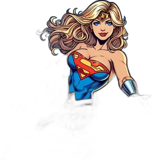 jewelry, comic book art, cartoon, concept art, pixel art, woman, resembling, wonder transparent PNG cut-out