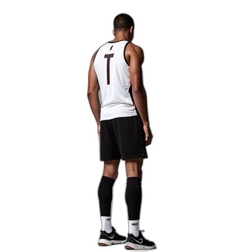 monochrome, man, wearing, black, ufc, shorts, white, tsm transparent PNG cut-out