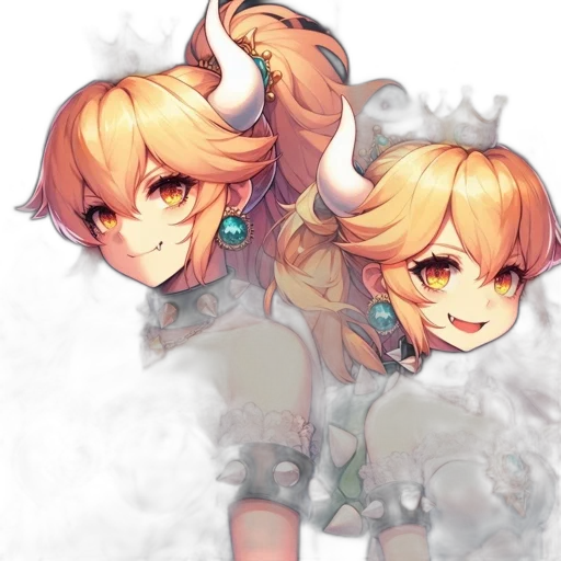dragon, crown, staff, face, anime, fantasy art, pixel art, watercolor transparent PNG cut-out