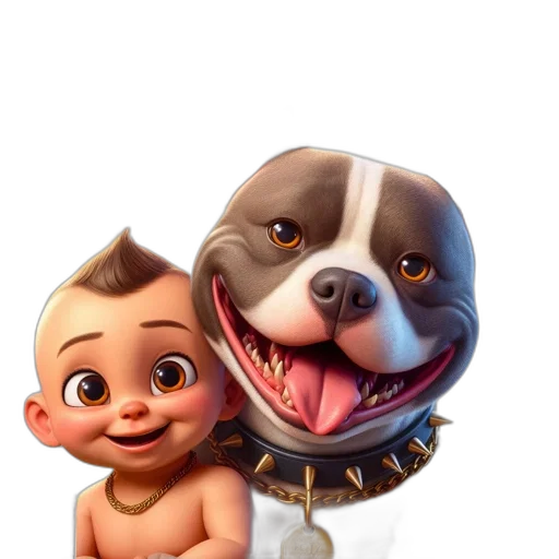 animal, concept art, 3d render, photorealistic, cartoon, cover, art, features transparent PNG cut-out
