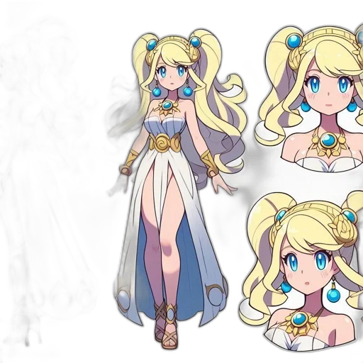 concept art, anime, fantasy art, pixel art, pastel, blue, regal, female transparent PNG cut-out