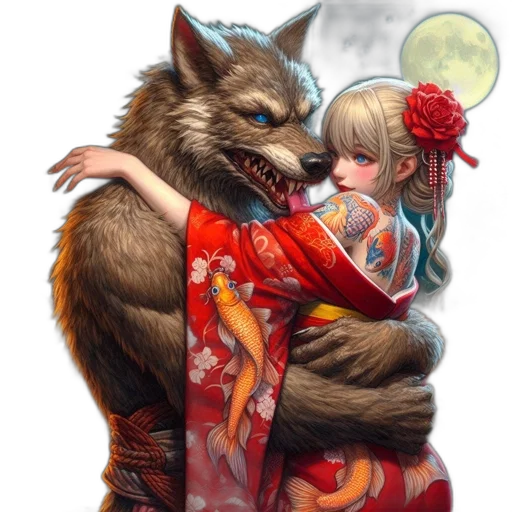 creature, dragon, mask, dress, fantasy art, concept art, anime, photorealistic transparent PNG cut-out