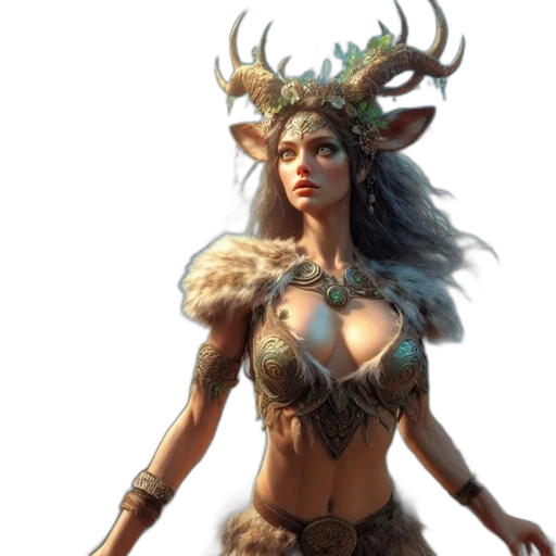 fantasy art, concept art, comic book art, 3d render, earth tones, green, ethereal, figure transparent PNG cut-out