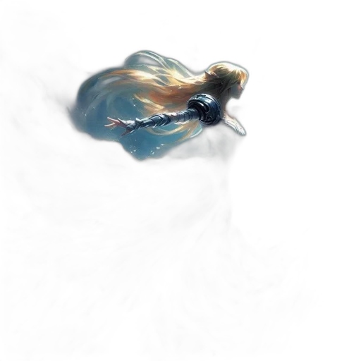 hair, dragon, creature, mask, concept art, watercolor, photorealistic, 3d render transparent PNG cut-out