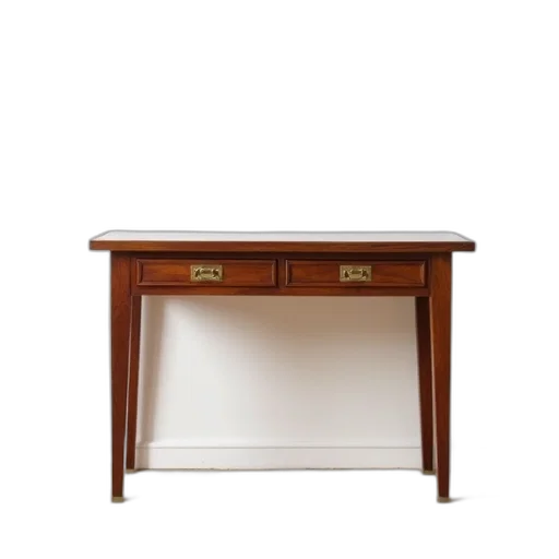 furniture, wooden, table, glass, top, placed, against, white transparent PNG cut-out