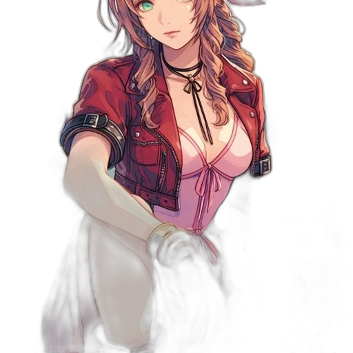 dress, staff, jacket, weapon, anime, concept art, fantasy art, cyberpunk transparent PNG cut-out