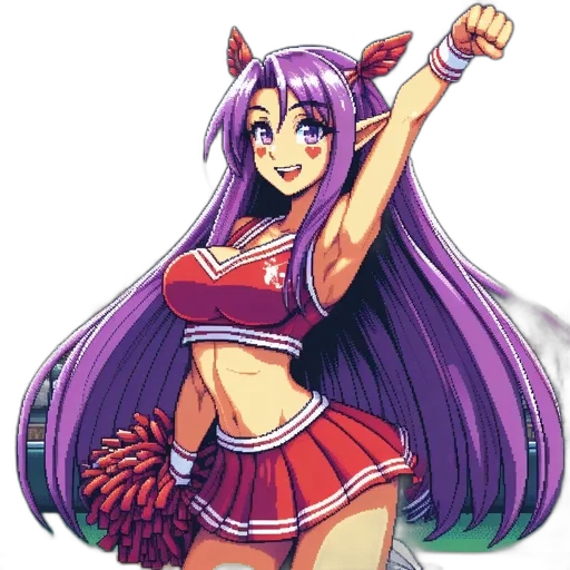 staff, weapon, dress, anime, pixel art, cartoon, concept art, animated transparent PNG cut-out