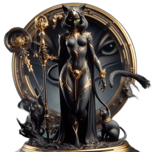 jewelry, crown, fantasy art, concept art, 3d render, dark, elaborate, statue transparent PNG cut-out