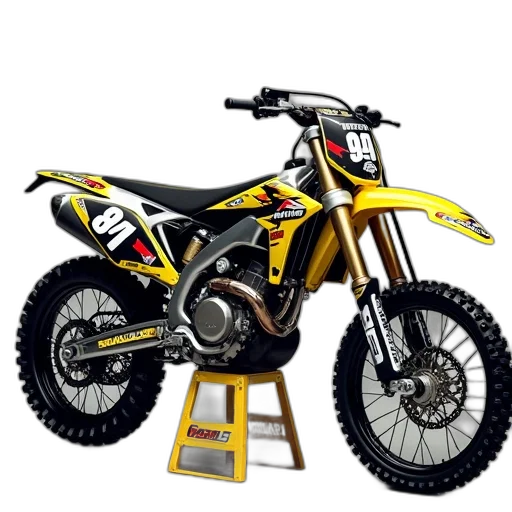 3d render, photorealistic, custom, graphic, kits, suzuki, rm250 transparent PNG cut-out