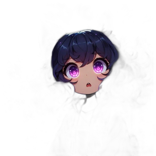 mask, face, creature, staff, anime, pixel art, vaporwave, watercolor transparent PNG cut-out