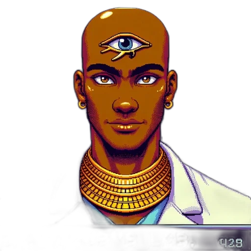 jewelry, face, pixel art, concept art, comic book art, fantasy art, pixel, art transparent PNG cut-out