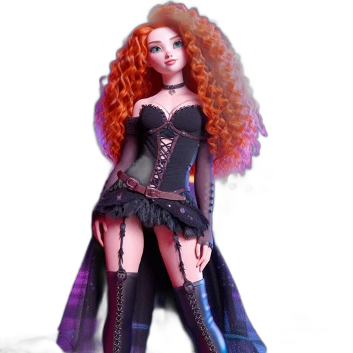 dress, 3d render, concept art, fantasy art, woman, bright, red, hair transparent PNG cut-out