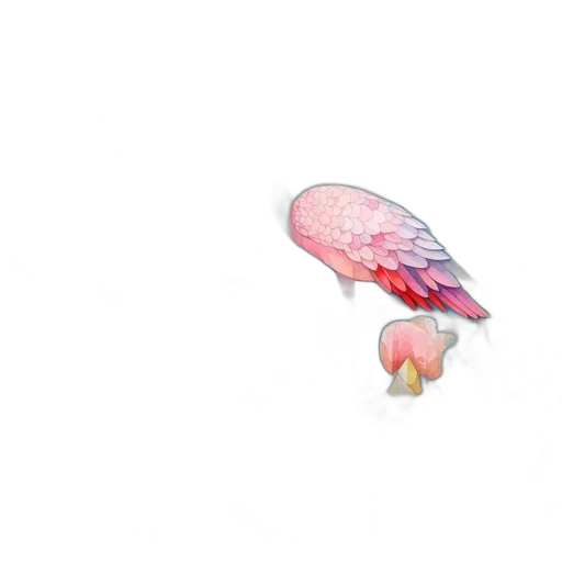 animal, umbrella, flower, creature, concept art, watercolor, 3d render, pixel art transparent PNG cut-out