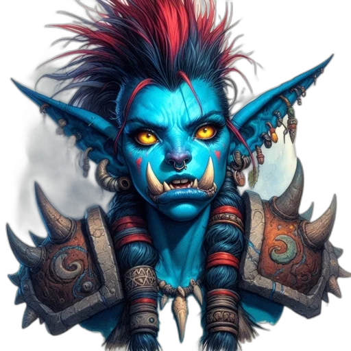 face, staff, fantasy art, concept art, pixel art, photorealistic, blue, anthropomorphic transparent PNG cut-out