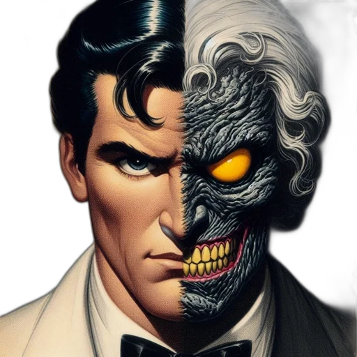mask, face, comic book art, concept art, fantasy art, photorealistic, man, divided transparent PNG cut-out