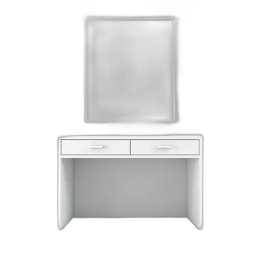 furniture, jewelry, 3d render, photorealistic, monochrome, white, modern, vanity transparent PNG cut-out