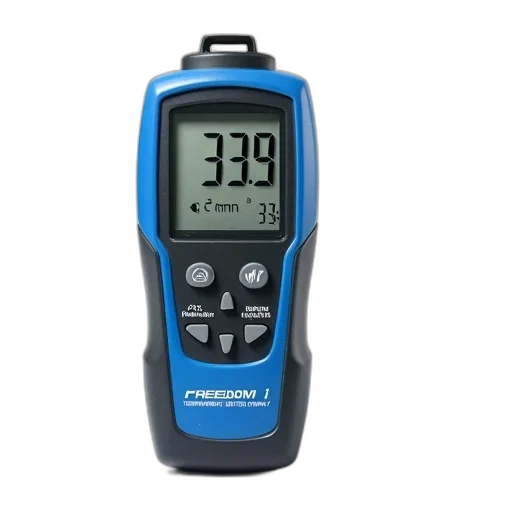 digital, thermometer, blue, black, color, scheme, displayed, against transparent PNG cut-out