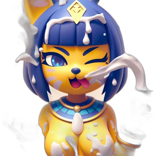 staff, mask, concept art, fantasy art, pixel art, 3d render, golden, anthropomorphic transparent PNG cut-out
