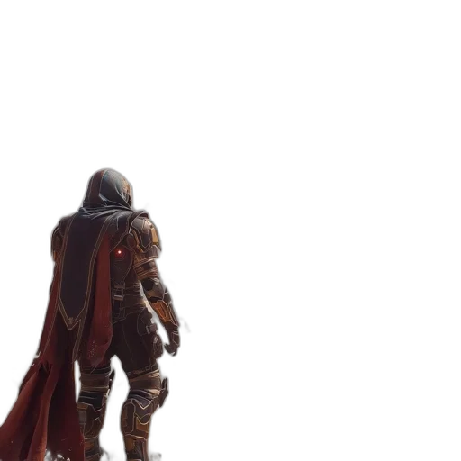sword, weapon, jacket, creature, concept art, 3d render, fantasy art, pixel art transparent PNG cut-out