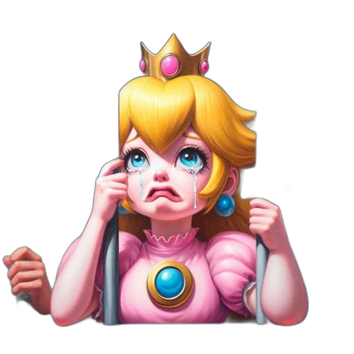crown, face, staff, dress, pixel art, concept art, fantasy art, 3d render transparent PNG cut-out