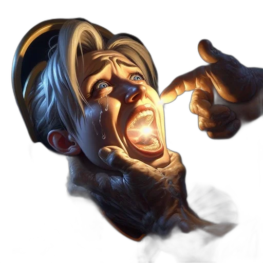 face, staff, weapon, mask, concept art, fantasy art, photorealistic, pixel art transparent PNG cut-out