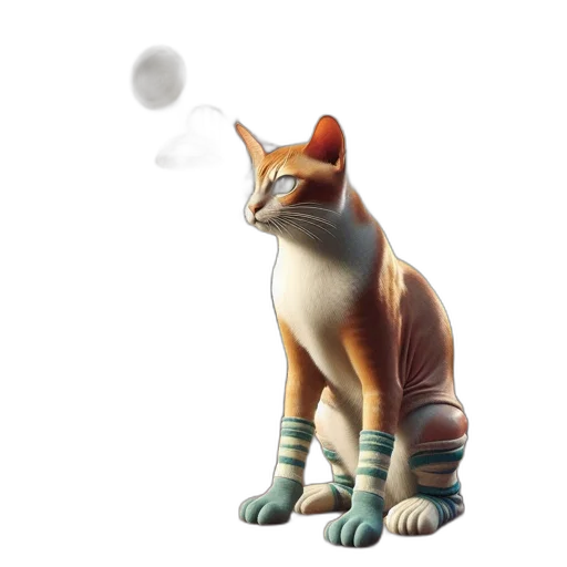 staff, animal, creature, concept art, fantasy art, 3d render, pixel art, fog transparent PNG cut-out