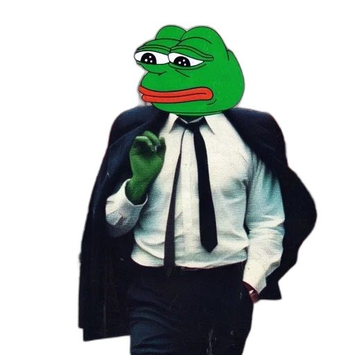jacket, staff, mask, animal, vaporwave, formally, dressed, man transparent PNG cut-out