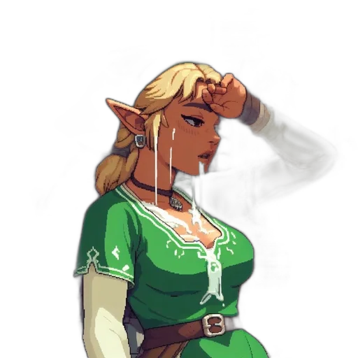 dress, staff, sword, weapon, concept art, fantasy art, pixel art, watercolor transparent PNG cut-out