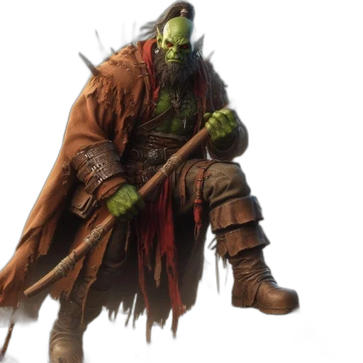 staff, creature, mask, concept art, fantasy art, 3d render, photorealistic, green transparent PNG cut-out