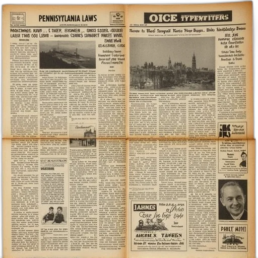 vintage, newspaper, page, various, articles, advertisements, top, article transparent PNG cut-out