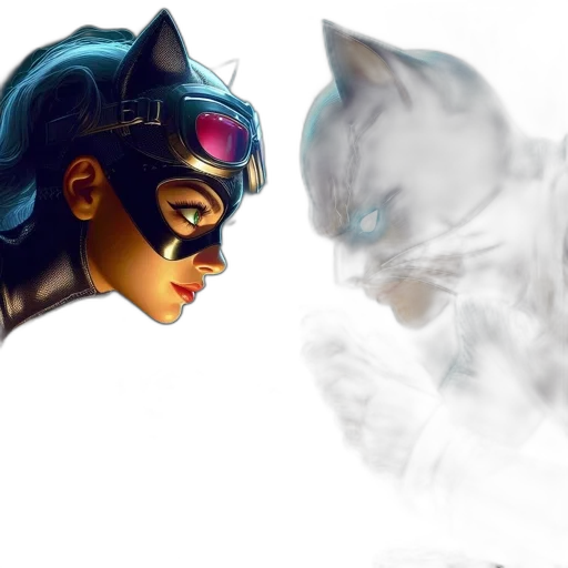 concept art, comic book art, fantasy art, cyberpunk, blue, monochrome, pastel, dark transparent PNG cut-out