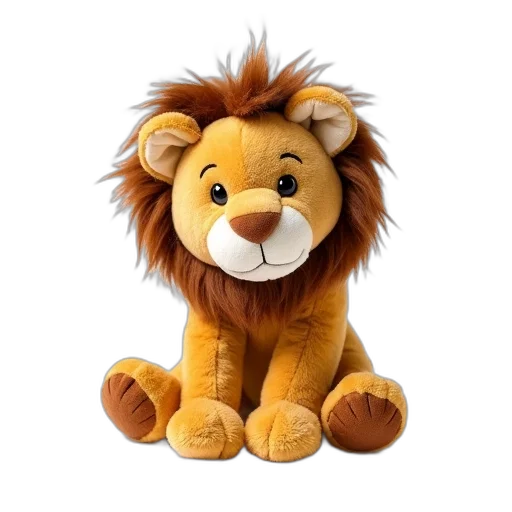animal, crown, staff, 3d render, photorealistic, concept art, plush, toy transparent PNG cut-out