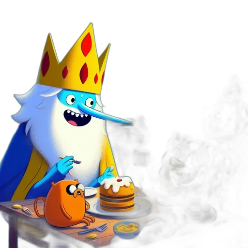 crown, staff, food, concept art, 3d render, fantasy art, pixel art, fire transparent PNG cut-out
