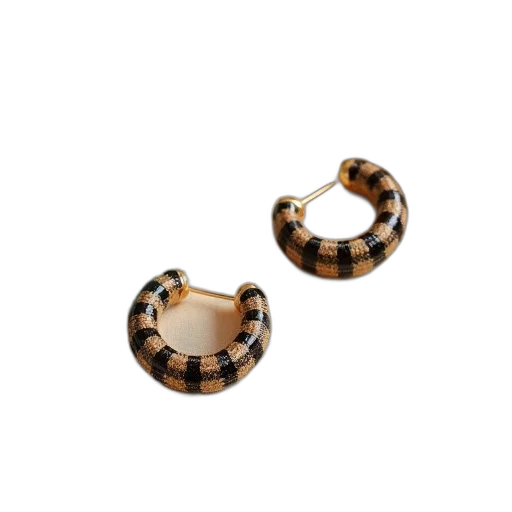 jewelry, hat, crown, pair, earrings, checkered, pattern, textured transparent PNG cut-out