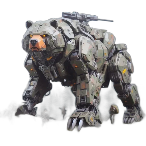 robot, creature, weapon, animal, concept art, 3d render, fantasy art, photorealistic transparent PNG cut-out