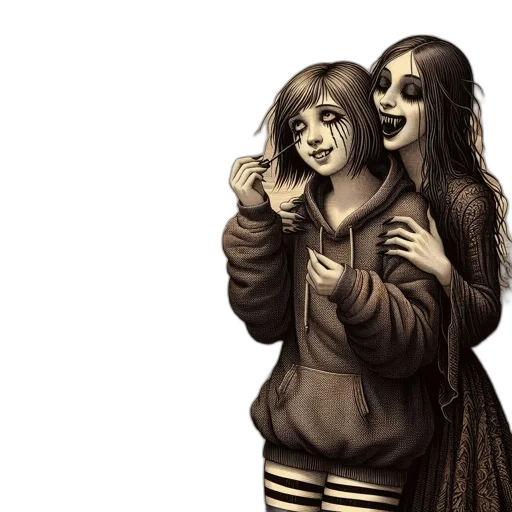 comic book art, concept art, fantasy art, photorealistic, dark, intricate, artwork, sepia transparent PNG cut-out