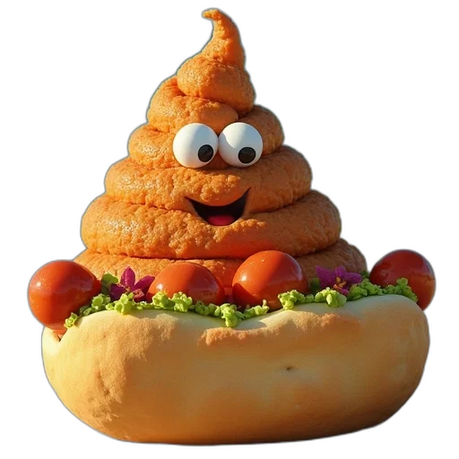 food, crown, animal, creature, photorealistic, 3d render, concept art, look transparent PNG cut-out