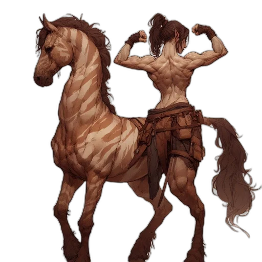 animal, hair, concept art, fantasy art, pixel art, comic book art, earth tones, golden transparent PNG cut-out