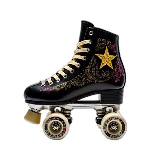 shoes, photorealistic, close-up, single, roller, skate, detailed, design transparent PNG cut-out