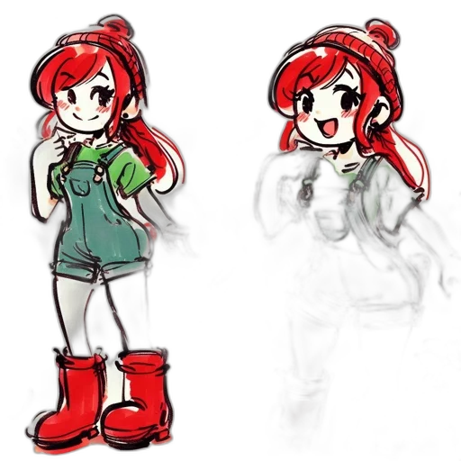 jacket, dress, bottle, concept art, pixel art, anime, cartoon, red transparent PNG cut-out