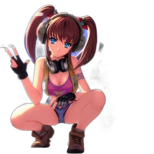 weapon, staff, jacket, robot, anime, concept art, cyberpunk, pixel art transparent PNG cut-out
