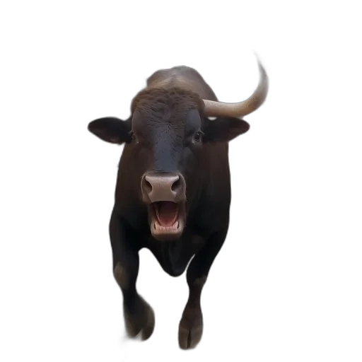 animal, creature, face, mask, photorealistic, 3d render, concept art, charging transparent PNG cut-out