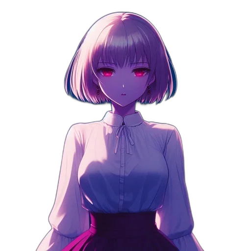 dress, jacket, robot, face, anime, concept art, pixel art, watercolor transparent PNG cut-out