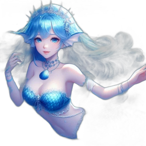 staff, fantasy art, concept art, pixel art, watercolor, underwater, blue, pastel transparent PNG cut-out