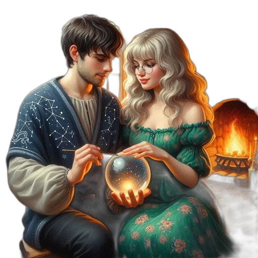 fantasy art, oil painting, photorealistic, concept art, fire, night, fog, outer space transparent PNG cut-out