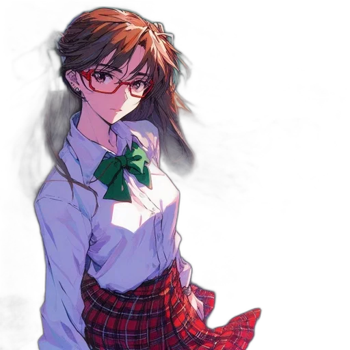 flower, dress, jacket, staff, watercolor, anime, vaporwave, pixel art transparent PNG cut-out