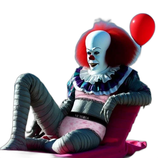 creature, mask, animal, concept art, 3d render, it-inspired, clown, vivid transparent PNG cut-out