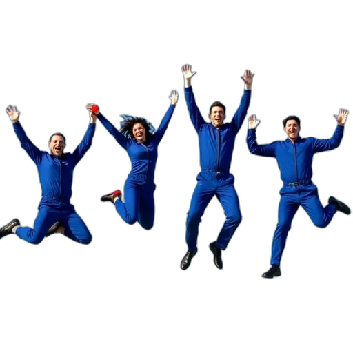 staff, blue, second, image, shows, same, group, four transparent PNG cut-out